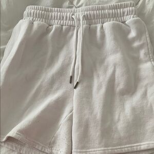 White Drawstring Shorts
